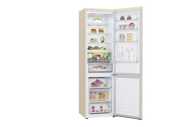 LG GBB62SEHMN frigorifero con congelatore Libera installazione 384 L E Beige, Sabbia