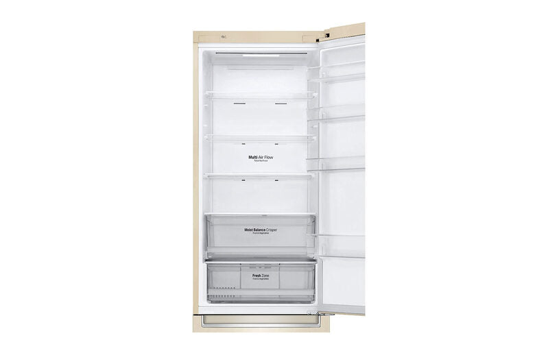 LG GBB62SEHMN frigorifero con congelatore Libera installazione 384 L E Beige, Sabbia
