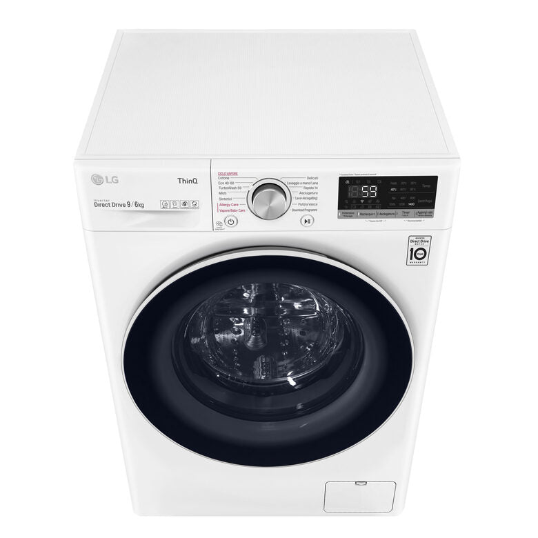 LG F4DV509H0E Lavasciuga Intelligente AIDD 9/6kg Vapore TurboWash 1400 Giri/min Carica frontale Classe E