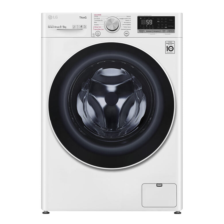 LG F4DV509H0E Lavasciuga Intelligente AIDD 9/6kg Vapore TurboWash 1400 Giri/min Carica frontale Classe E