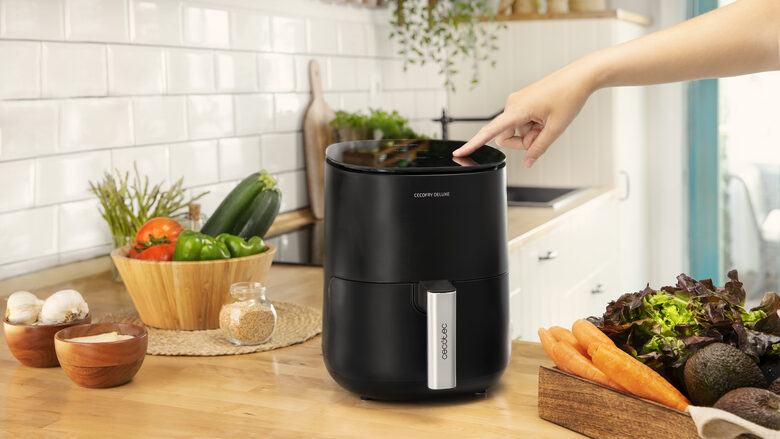 Cecotec Cecofry Deluxe Rapid Moon Singolo 2,5 L Indipendente 1400 W Friggitrice ad aria calda Nero