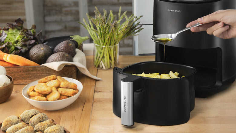 Cecotec Cecofry Deluxe Rapid Moon Singolo 2,5 L Indipendente 1400 W Friggitrice ad aria calda Nero