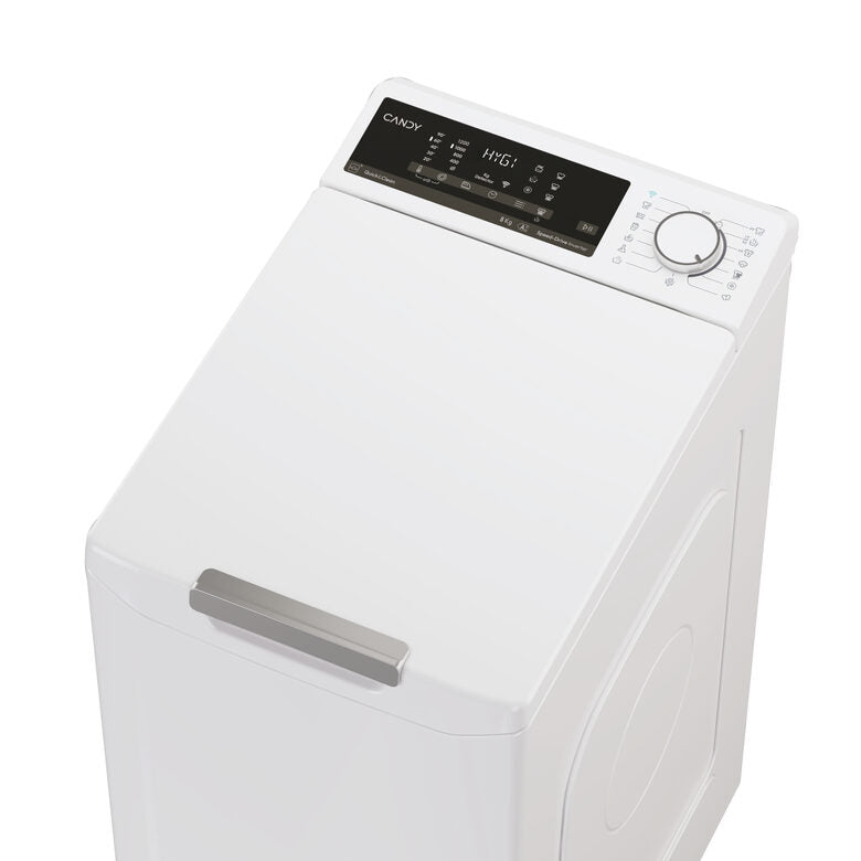 Candy TCA284TM5-S ProWash 500 Lavatrice A Carica Dall'alto Libera Installazione 8 Kg, 1200 Giri, Smart Drum Opening, App hOn, Motore Inverter, Classe A, Bianco