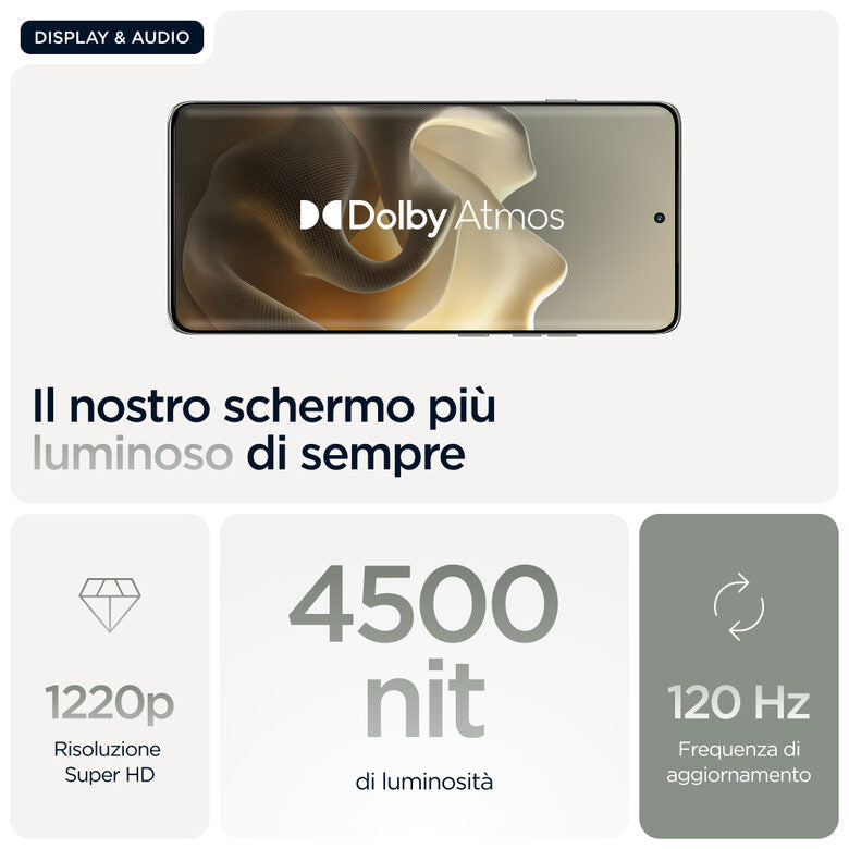 Motorola edge 60 pro con Moto AI (12/512GB, Fotocamera 50+50+10MP, selfie 50MP, Display 6.67" pOLED 120Hz, MediaTek Dimensity 8350, batteria 6000mAh, ricarica 90W, Android 15), PANTONE Shado