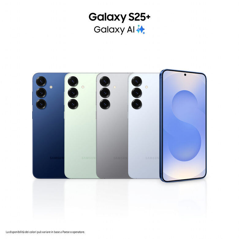 Samsung Galaxy S25+ Smartphone AI, Display 6.7'' QHD+ Dynamic AMOLED 2X, Fotocamera 50MP, RAM 12GB, 256GB, 4.900 mAh, Icyblue