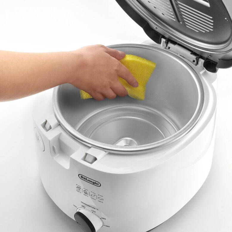 De’Longhi FS3021 Singolo Indipendente 1800 W Friggitrice Grigio, Bianco