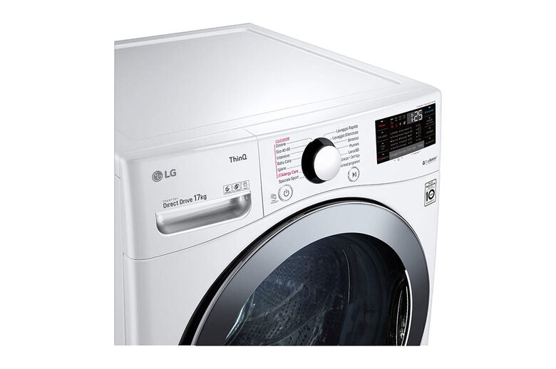LG F1P1CY2W Lavatrice Intelligente AIDD 17kg Vapore TurboWash 1100 Giri/min Carica frontale Classe E