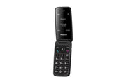 Panasonic KX-TU410EXB Cellulare 4G a Conchiglia Nero con Tasto SOS e Display 2,4"