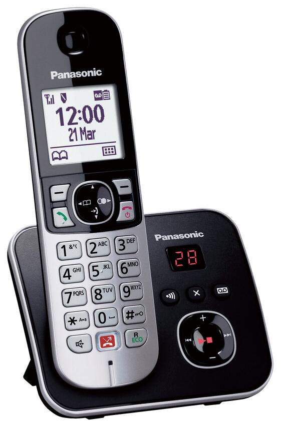 Panasonic KX-TG6861 Telefono Cordless DECT Identificatore di chiamata Nero, Grigio