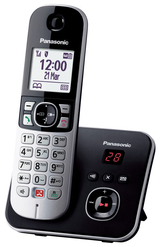 Panasonic KX-TG6861 Telefono Cordless DECT Identificatore di chiamata Nero, Grigio