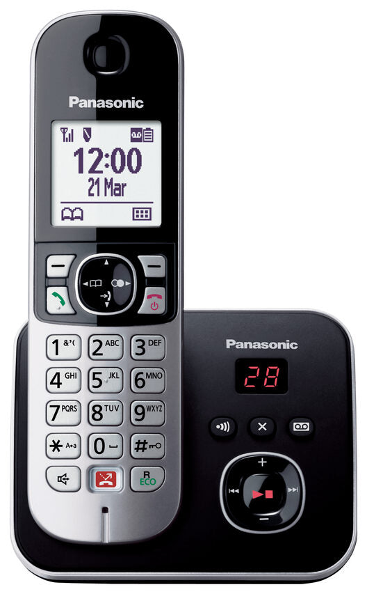 Panasonic KX-TG6861 Telefono Cordless DECT Identificatore di chiamata Nero, Grigio