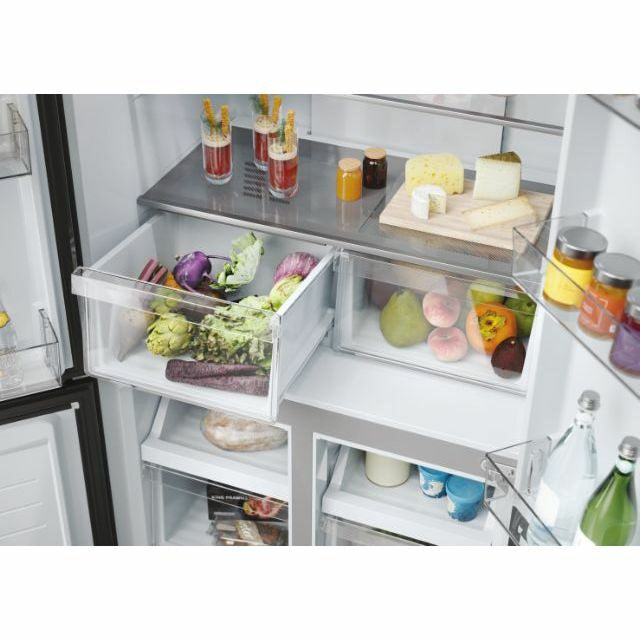 Haier HCR3818ENMM Cube 83 Serie 3 Frigorifero Side By Side Libera Installazione 467 L E Platino Stainless steel