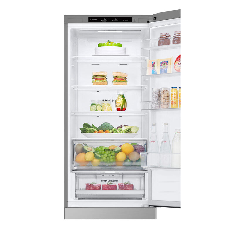 LG GBV22NCBPY Frigorifero Combinato A Libera Installazione, Total No Frost, Door Cooling, Fresh Converter, Smart Diagnosis, Classe B, Prime Silver