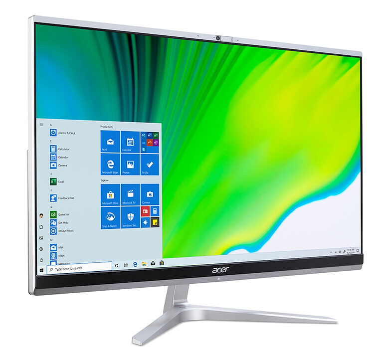 Acer Aspire C24-1650 60,5 cm (23.8") 1920 x 1080 Pixel Intel® Core™ i5 di undicesima generazione 8 GB DDR4-SDRAM 512 GB SSD PC All-in-one Windows 10 Home Wi-Fi 6 (802.11ax) Argento