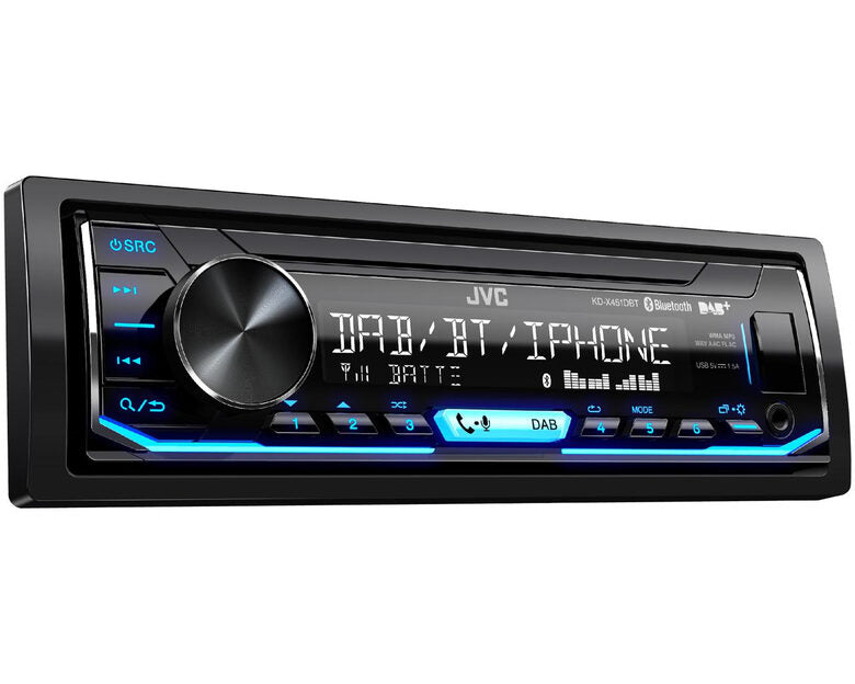 JVC KD-X451DBT Ricevitore multimediale per auto Nero Bluetooth