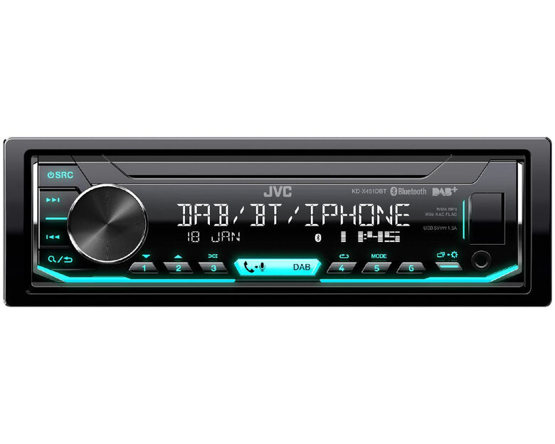 JVC KD-X451DBT Ricevitore multimediale per auto Nero Bluetooth
