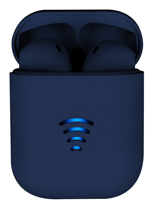 Area Stone C100+ - Auricolari a capsula con custodia di ricarica + Base di ricarica wireless, Blu