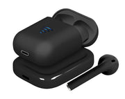 Area Stone C100+ - Auricolari a capsula con custodia di ricarica + Base di ricarica wireless, Nero