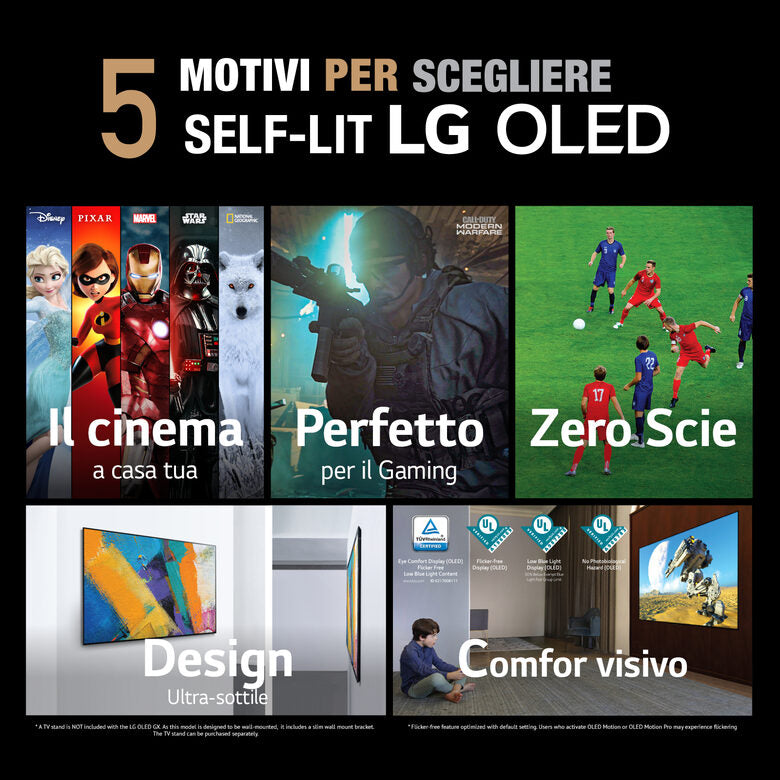 LG OLED OLED77A16LA 77" Smart TV 4K Ultra HD Wi-Fi Processore α7 Gen4 AI Picture