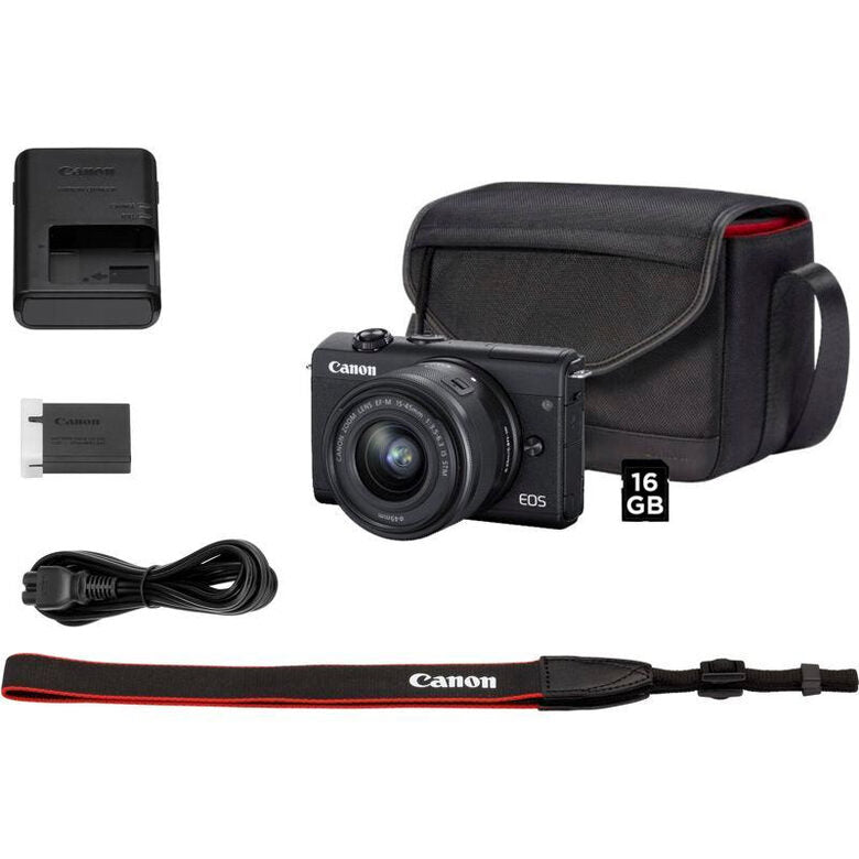 Canon EOS M200 BK M15-45 S+SB130+16GB EU MILC 24,1 MP CMOS 6000 x 4000 Pixel Nero