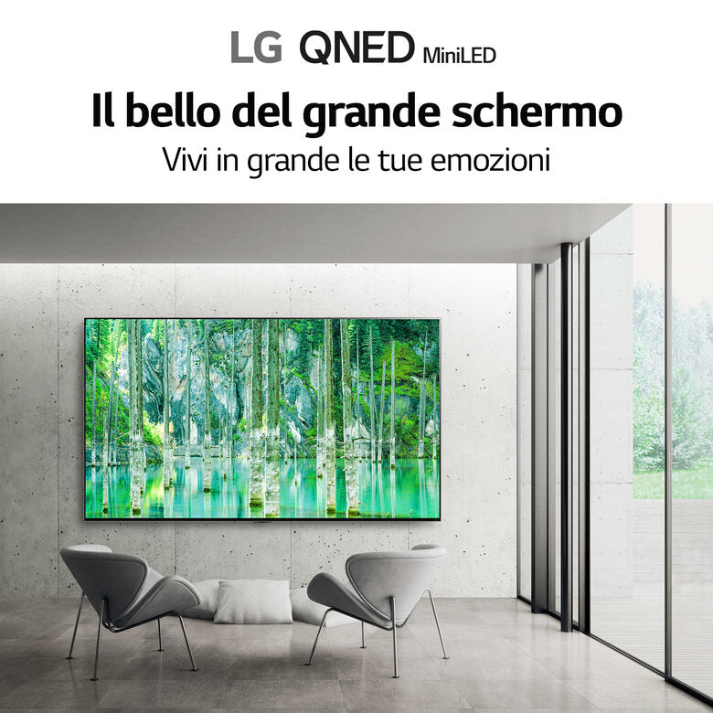 LG QNED 75QNED916PA 75" Smart TV 4K Wi-Fi Processore α7 Gen4 4K TV AI Picture