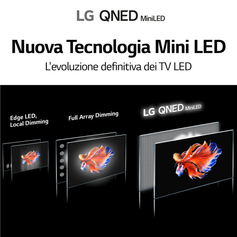 LG QNED 75QNED916PA 75" Smart TV 4K Wi-Fi Processore α7 Gen4 4K TV AI Picture