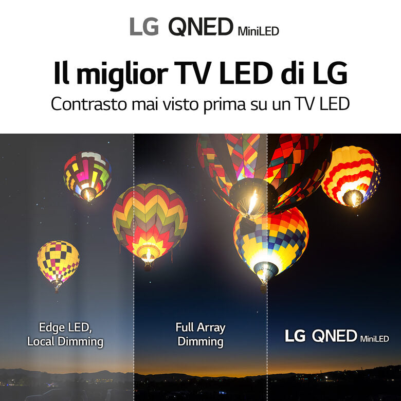 LG QNED 75QNED916PA 75" Smart TV 4K Wi-Fi Processore α7 Gen4 4K TV AI Picture