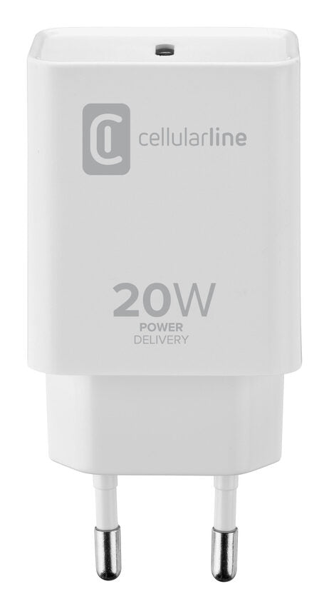 Cellularline USB-C Charger 20W - iPhone 8 or later Bianco