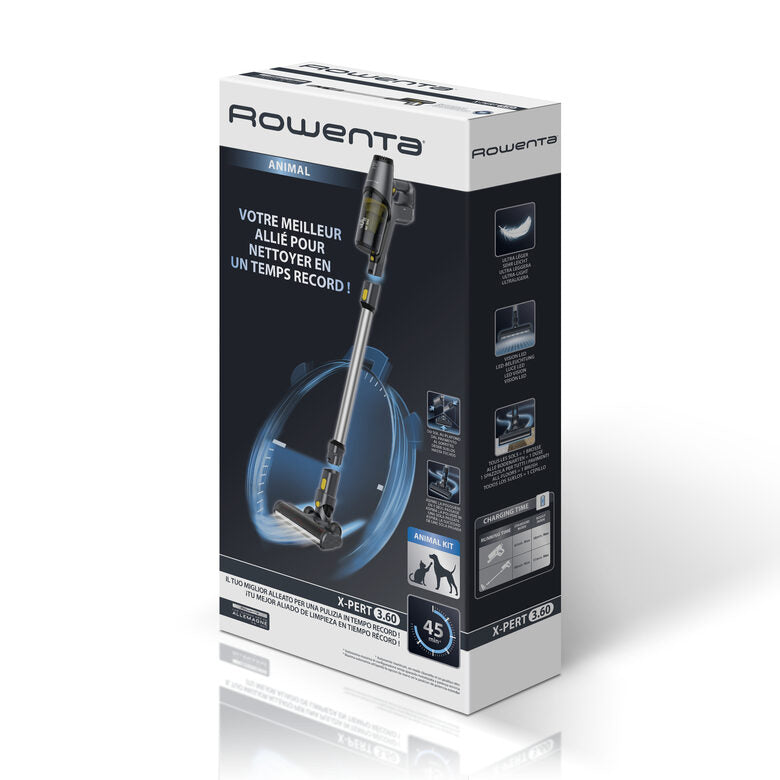 Rowenta X-Pert 3.60 RH6974WO scopa elettrica Senza sacchetto 0,5 L Nero