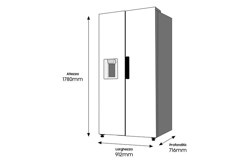 Samsung RS68A8821S9 frigorifero side-by-side Libera installazione 634 L E Argento