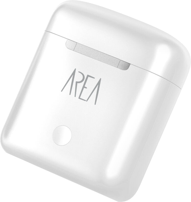 Area Stone C+, Auricolari a capsula con custodia di ricarica + Base di ricarica wireless, Bianco
