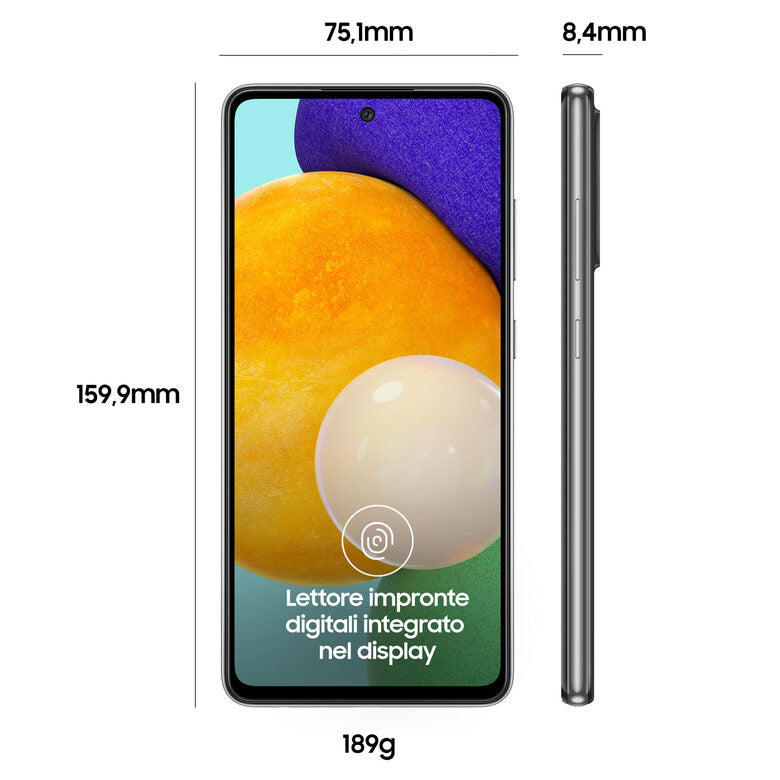 Samsung Galaxy A52 4G A52 128 GB Display 6.5” FHD+ Super AMOLED Awesome Black