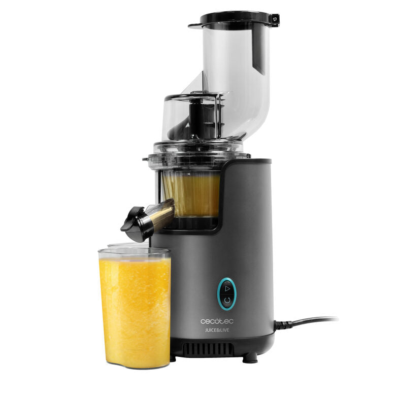 Cecotec Juice&Live 2500 Spremiagrumi EasyClean 200 W Nero, Acciaio inox