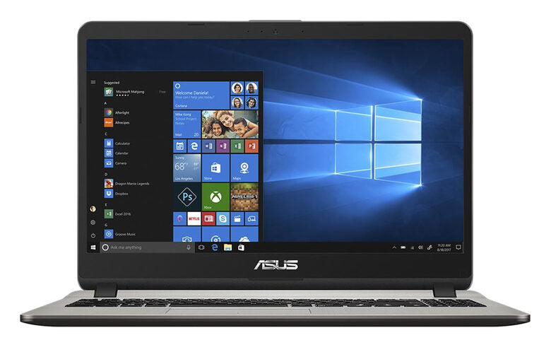 ASUS F507MA-BR078T notebook Computer portatile 39,6 cm (15.6") HD Intel® Pentium® Silver 4 GB DDR3L-SDRAM 500 GB HDD Wi-Fi 4 (802.11n) Windows 10 Home Oro