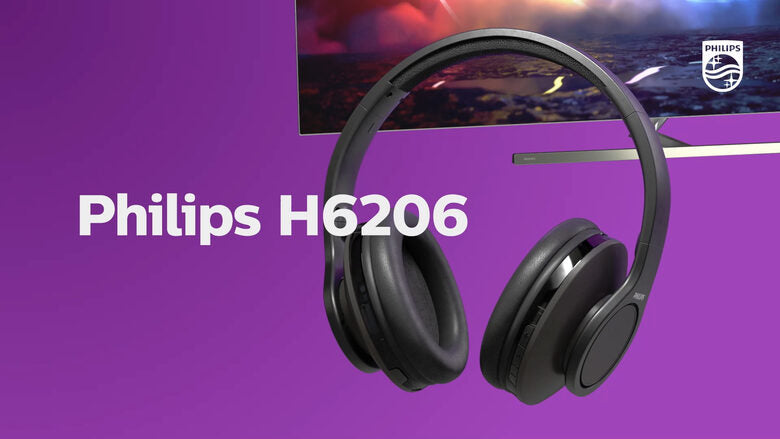 Philips 6000 series TAH6206BK/00 cuffia e auricolare Cuffie Cablato A Padiglione MUSICA Bluetooth Nero