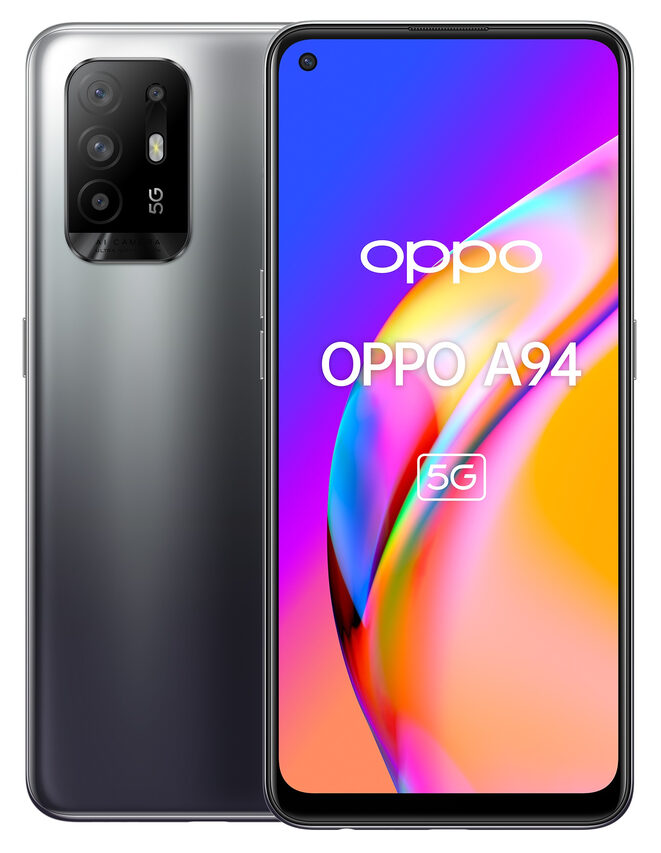 OPPO A94 5G A94 Smartphone 5G, 173g, Display 6.43" FHD+ AMOLED, 4 Fotocamere 48MP, RAM 8GB ESPANDIBILE FINO A 13GB+ROM 128GB, Batteria 4310mAh, Ricarica VOOC 30W, Dual Sim, [Versione Italian