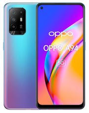OPPO A94 5G A94 Smartphone 5G, 173g, Display 6.43" FHD+ AMOLED, 4 Fotocamere 48MP, RAM 8GB ESPANDIBILE FINO A 13GB+ROM 128GB, Batteria 4310mAh, Ricarica VOOC 30W, Dual Sim, [Versione Italian
