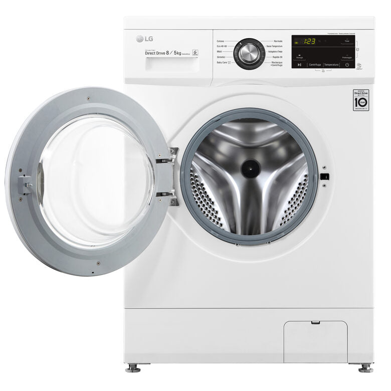 LG F4J3TM5WE Lavasciuga 8/5kg 1400 Giri/min Carica frontale Classe E