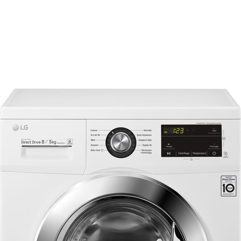 LG F4J3TM5WE Lavasciuga 8/5kg 1400 Giri/min Carica frontale Classe E
