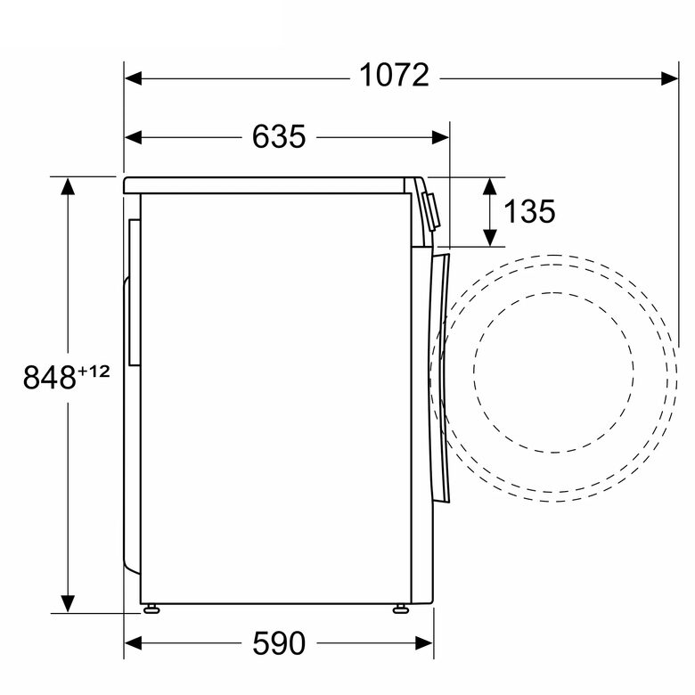 Bosch Serie 6 WNA14449IT lavasciuga Libera installazione Caricamento frontale Bianco E