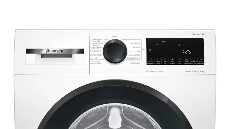 Bosch Serie 6 WNA14449IT lavasciuga Libera installazione Caricamento frontale Bianco E