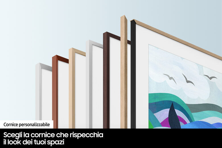 Samsung The Frame TV 4K 50” 50LS03B Smart TV Wi-Fi Black, Processore 4K, Cornice personalizzabile, Display anti-riflesso, Suono dinamico