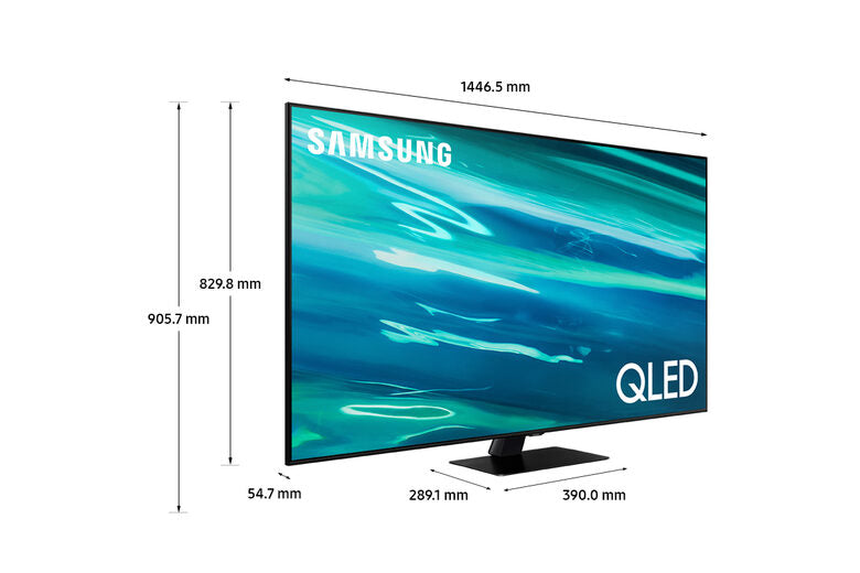 Samsung Series 8 TV QLED 4K 65” QE65Q80A Smart TV Wi-Fi Carbon Silver 2021