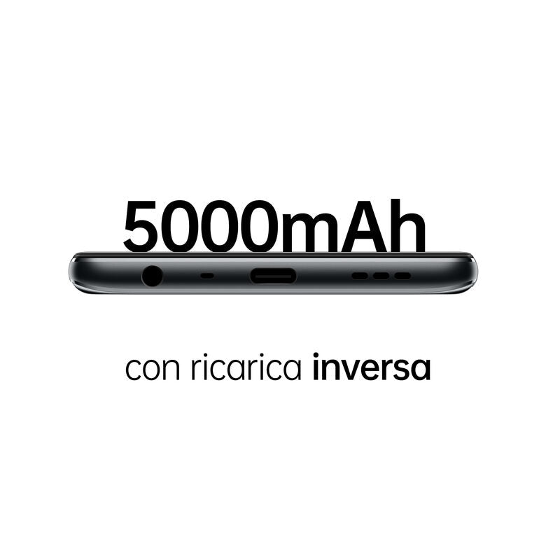 OPPO A54 5G A54 Smartphone 5G, 193g, Display 6.5" FHD+ 90Hz, 4 Fotocamere 48MP, RAM 4GB+ROM 64GB, Batteria 5000mAh, Ricarica rapida, Dual Sim, [Versione Italiana], Fluid Black