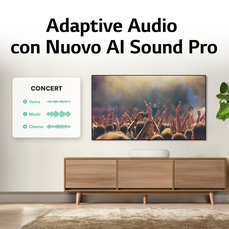 LG Eclair QP5 Soundbar compatta 320W 3.1.2 canali Dolby Atmos DTS:X - Bianca