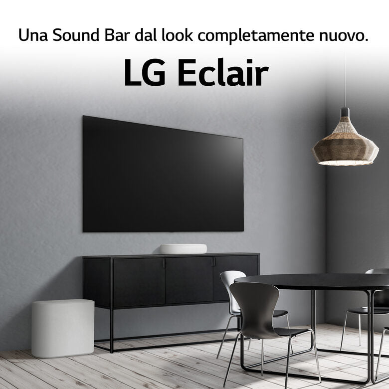 LG Eclair QP5 Soundbar compatta 320W 3.1.2 canali Dolby Atmos DTS:X - Bianca