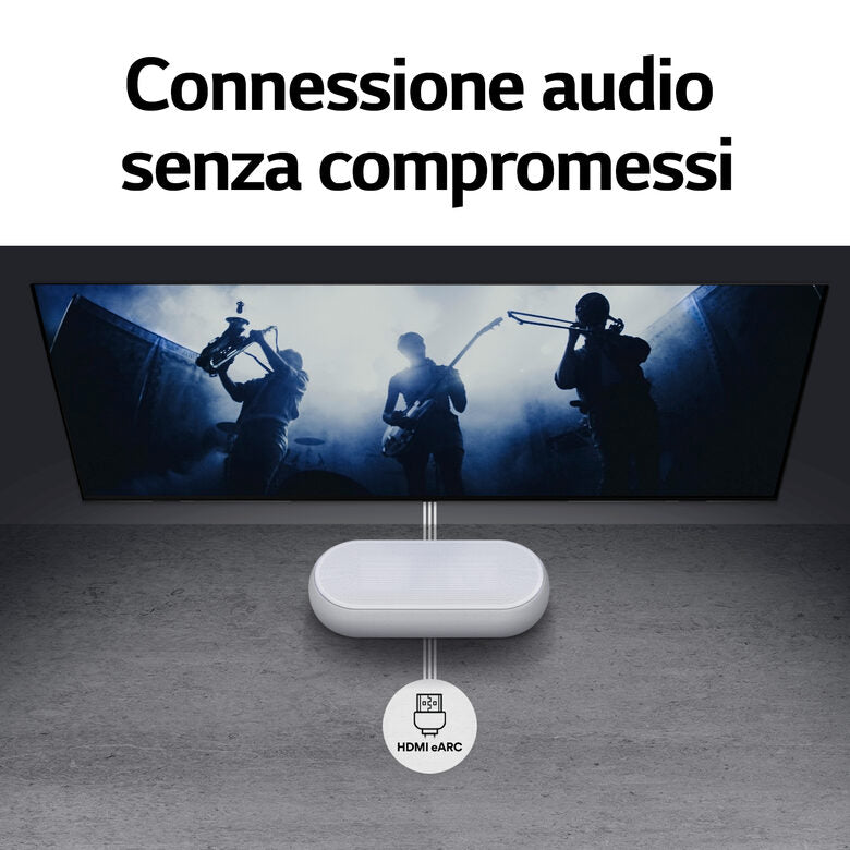 LG Eclair QP5 Soundbar compatta 320W 3.1.2 canali Dolby Atmos DTS:X - Bianca