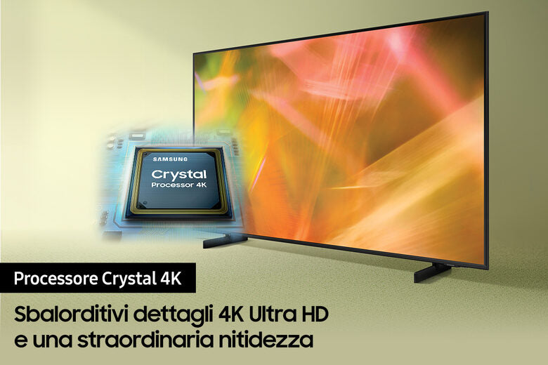 Samsung Series 8 TV Crystal UHD 4K 65” UE65AU8070 Smart TV Wi-Fi Black 2021