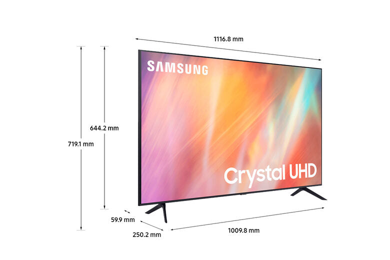Samsung TV Crystal UHD 4K 50” UE50AU7170 Smart TV Wi-Fi Titan Gray 2021
