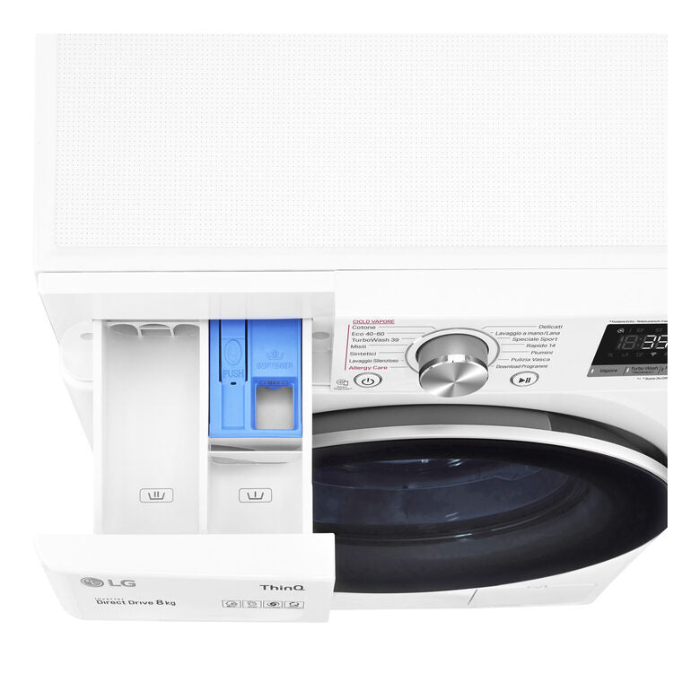 LG F4WV708S1E Lavatrice Intelligente AIDD 8kg Vapore TurboWash 360 1400 Giri/min Carica frontale Classe A